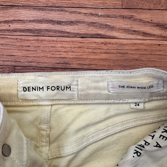 Denim Forum Joan Wide Leg Jeans, size 24. Legs sewn into straight leg, dyed. - Picture 5 of 7